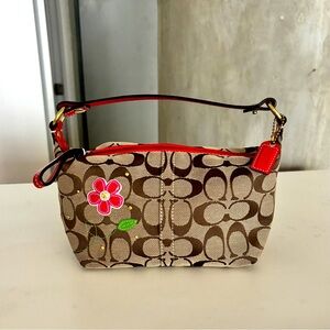 Coach Mini Purse with Flower Detail